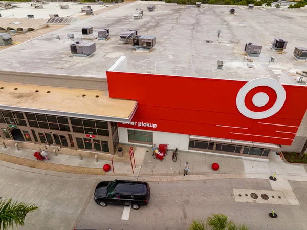 Fort Lauderdale Usa January 2021 Aerial Photo Target Retailer Fort — Stock Photo, Image