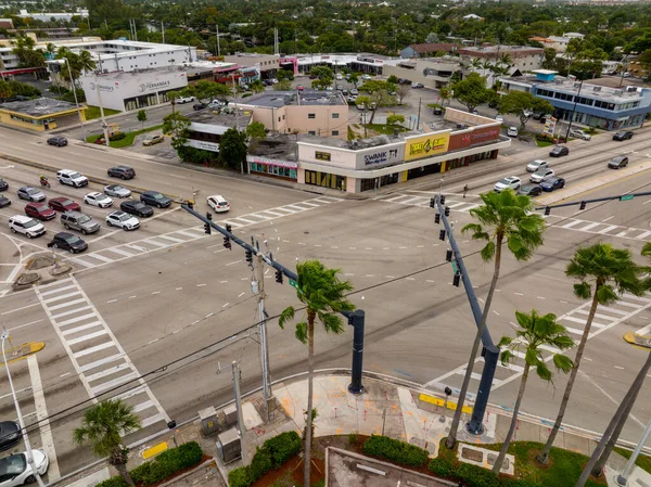 2021年1月9日アメリカ合衆国フロリダ州フォートローダーデール オークランドパーク ブールバードとUs1の空中写真交差点 — ストック写真
