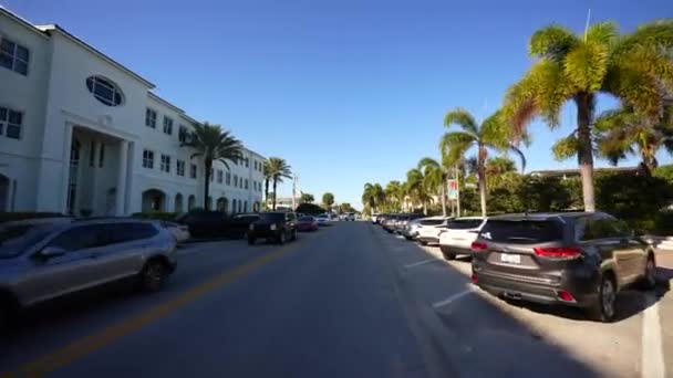 Ocean Drive Vero Beach Florida Filmati Gimbal — Video Stock