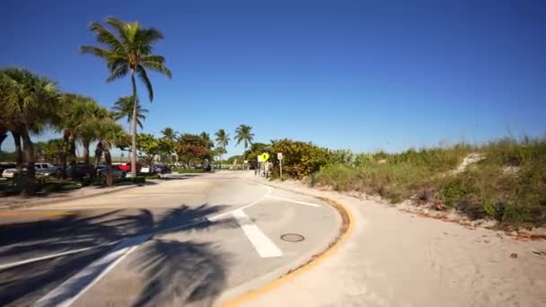 Camioneta Que Llega Estacionamiento Playa Fort Pierce — Vídeos de Stock