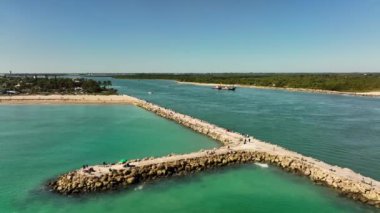 İHA videosu Fort Pierce Jetty Florida 4k
