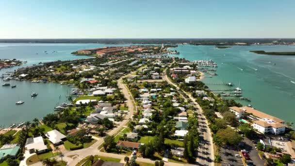 Aerial Video Seaway Drive Fort Pierce Usa — Stock Video