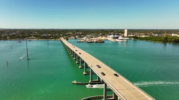 Vídeo Aéreo Seaway Drive Fort Pierce — Vídeo de Stock