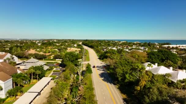 A1A Estrada Vero Beach Drone Vídeo — Vídeo de Stock