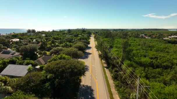 Vero Beach A1A Sobrevoo Aéreo — Vídeo de Stock