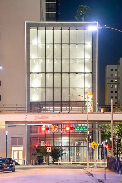 Noite Moldura Foto Miami Worldcenter — Fotografia de Stock
