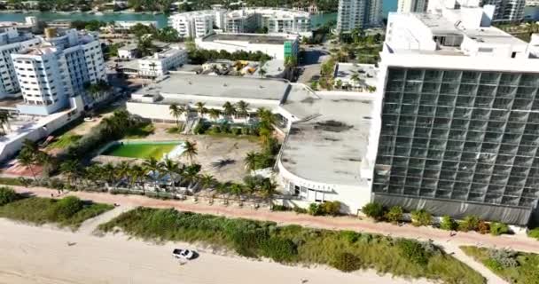 Övergivna Hotell Miami Beach Dauville 2022 — Stockvideo