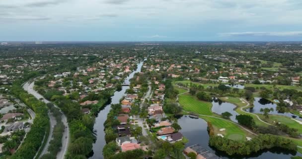 Trevliga Stadsdelar Plantation Florida Usa — Stockvideo