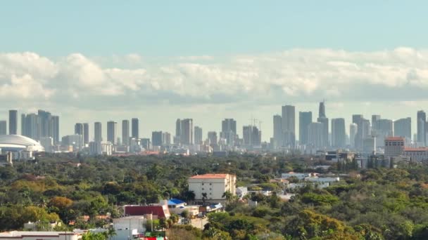 Miami Şehir Merkezindeki Hava Manzarası — Stok video