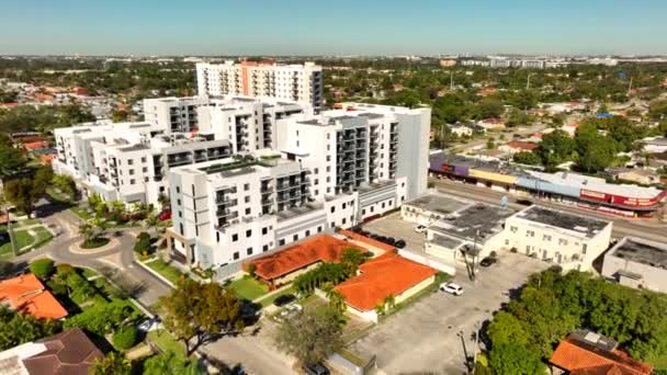 Letecké Panorama Miami Calle Ocho 8Th Street 62Nd Avenue — Stock video