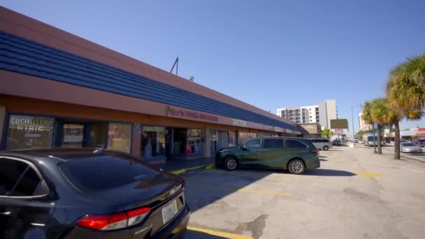 Shopping Plaza Miami 8Th Street — Stok Video