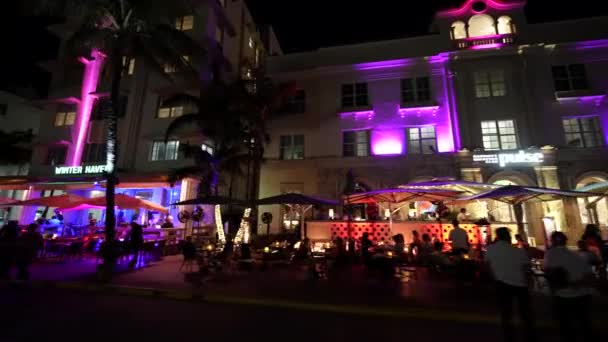 Miami Beach Usa Février 2022 Vice City Miami Beach Nuit — Video
