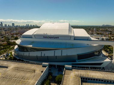 Miami, FL, ABD - 31 Ocak 2022: Havacılık Panorama Depot Park Miami
