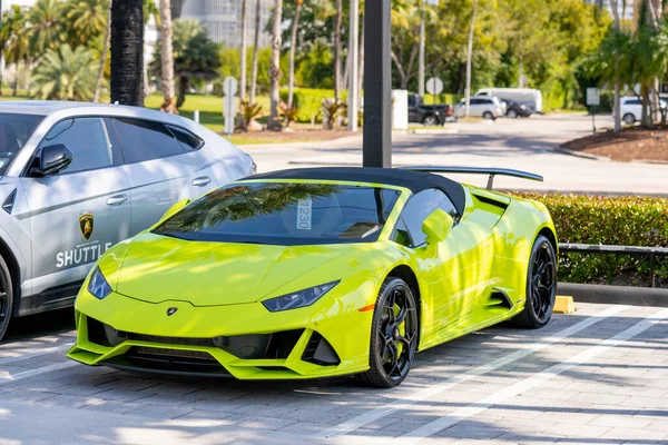 Miami Usa February 2022 Photo New Lamborghini Hurican — стокове фото