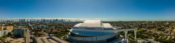 Miami Eua Janeiro 2022 Panorama Aéreo Loan Depot Park Miami — Fotografia de Stock