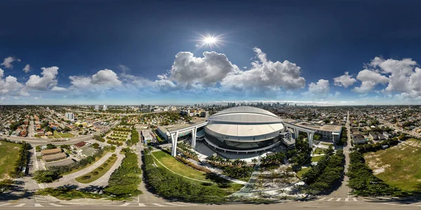 Μαϊάμι Ηπα Ιανουαρίου 2022 Aerial 360 Drone Panorama Miami Loan — Φωτογραφία Αρχείου