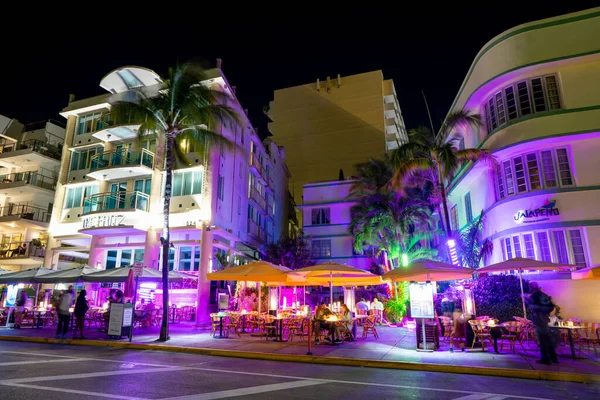 Miami Beach Ηπα Φεβρουαρίου 2022 Νυχτερινή Φωτογραφία Του Fritz Hotel — Φωτογραφία Αρχείου