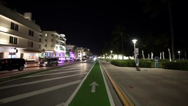 Miami Beach Usa February 2022 Night Motion Tour Miami Beach — 비디오