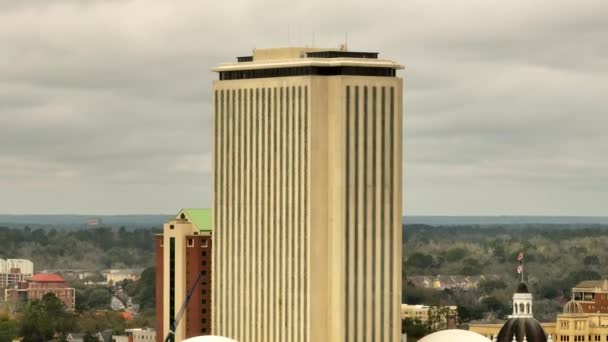 Tallahassee Florida State Capitol Building Teleobiektyw Zoom Wideo — Wideo stockowe