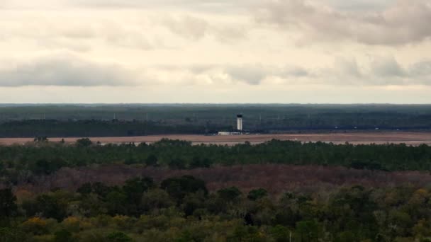 Telefoniczny Film Lotu Ptaka Tallahassee International Airport Control Tower — Wideo stockowe