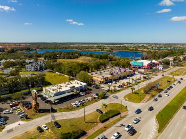 Kissimmee Orlando, FL, USA - February 20, 2022: Aerial photo  Magic Castle Gift Shop clipart