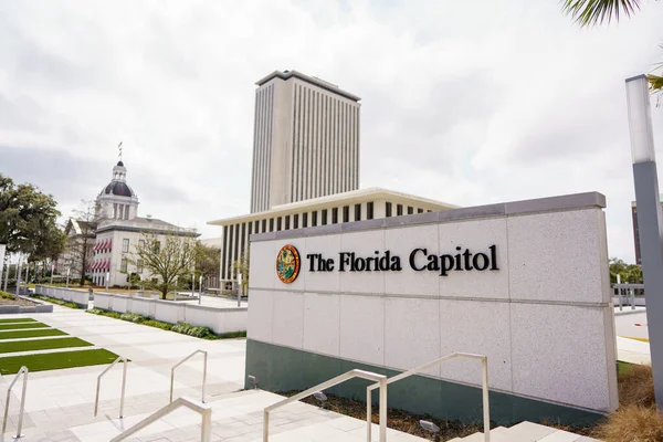 Tallahassee Eua Fevereiro 2022 Florida State Capitol Building Entrance Sign — Fotografia de Stock