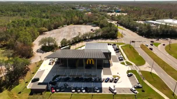 Energie Solară Video Aeriană Mcdonalds Orlando Sua — Videoclip de stoc