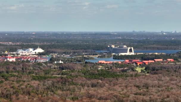 Vídeo Aéreo Disney World Magic Kingdom Resort — Vídeos de Stock