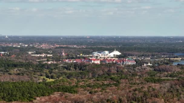 Letecká Trasa Magic Kingdom Disney World Orlando Usa — Stock video