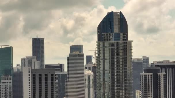 Vídeo Aéreo Paramount Miami Worldcenter Tower — Vídeo de Stock