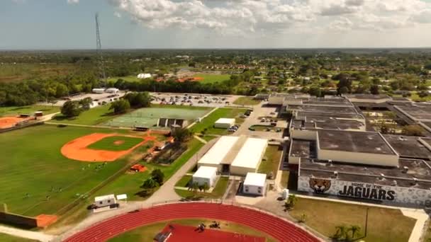 Drone Video Port Lucie High School — Video Stock