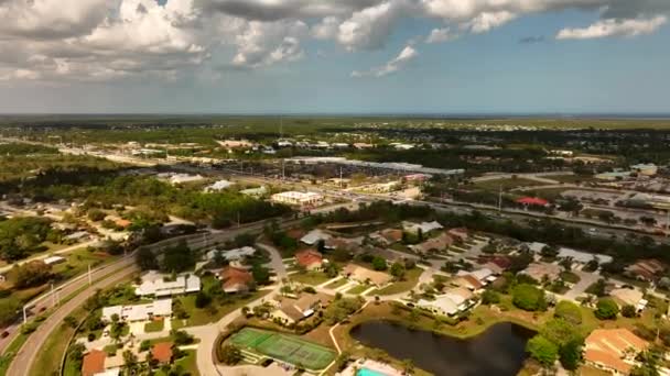 Aerial Video City Port Lucie Florida — Stock Video