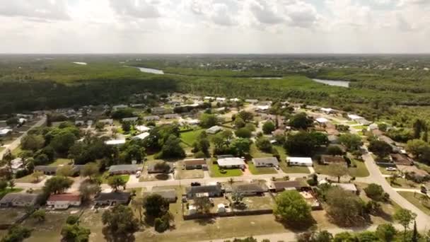 Aerial Drone Video Barrios Port Lucie Estados Unidos 60Fps — Vídeos de Stock
