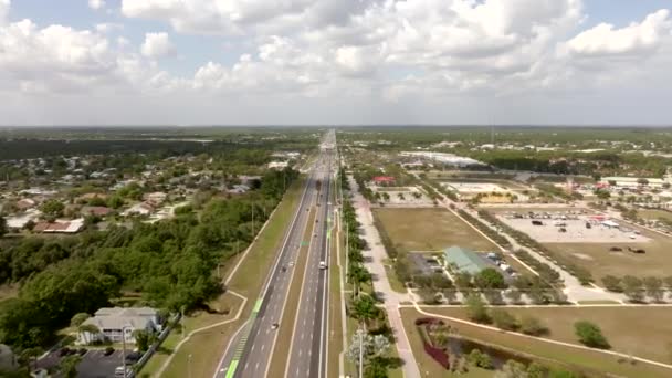 Wideo Lotnicze Federal Highway Port Lucie Floryda — Wideo stockowe