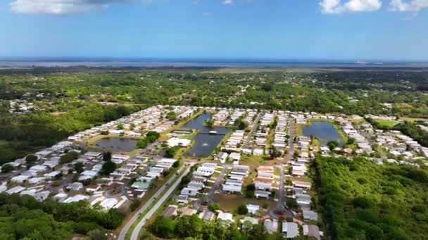 Mobilheimpark Fort Pierce Port Lucie Florida Usa Drohnenvideo Aus Der — Stockvideo