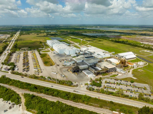 Fort Pierce Usa 2022年3月9日 フォートピアース フロリダのトロピカナ工場の航空写真 — ストック写真