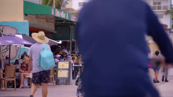 Restauranger Hollywood Beach 60Fps — Stockvideo