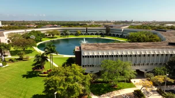 Campus Innovación Boca Raton Vídeo Drones Aéreos — Vídeos de Stock