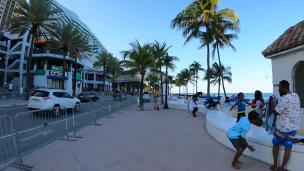 Luogo Della Spiaggia Fort Lauderdale 60Fps — Video Stock
