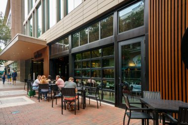 Singapur-circa Mayıs, 2019: Cafe in the city