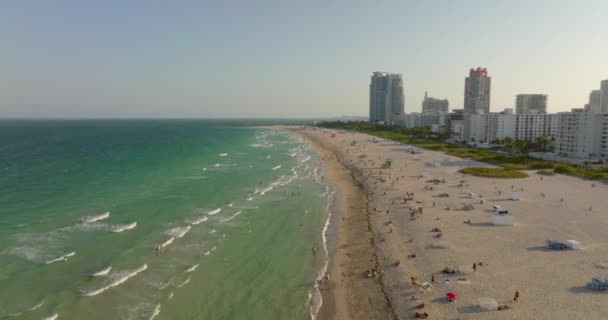 Paramotor Pov Miami Beach Floryda Strzał — Wideo stockowe