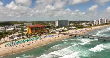 5K hava görüntüsü Deerfield Beach FL USA