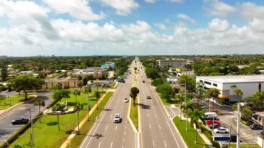 US1 Deerfield Beach Florida 'daki hava video şirketleri.