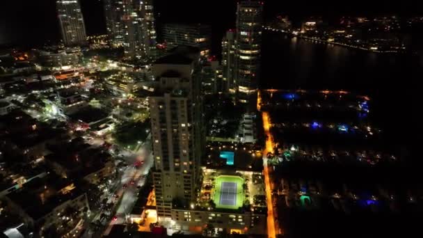Miami Beach Alton Road Yacht Club Condomínio — Vídeo de Stock