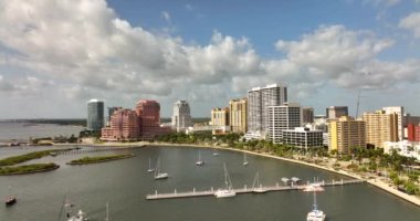 Flagler, Batı Palm Beach FL 'de. 5k hava aracı videosu
