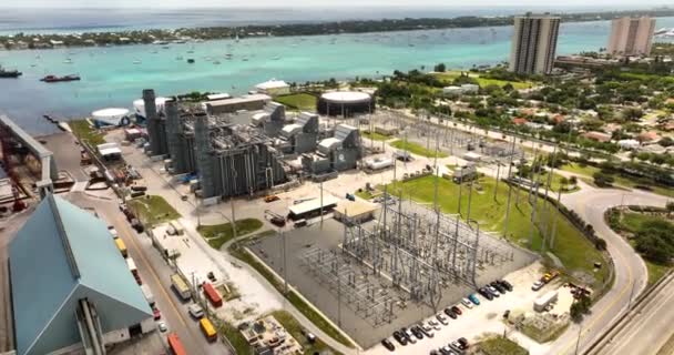 Centrale Elettrica Industriale Fpl Riviera Beach — Video Stock