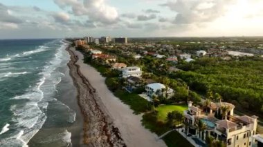 Highlands Beach Florida 4K hava görüntüsü