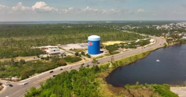 5k hava aracı Orange Beach Alabama su kulesi yörüngesinde