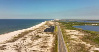 Körfez Kıyısı Eyalet Parkı Alabama. 5k drone görüntüsü