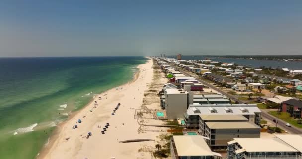 Sables Prestine Gulf Shores Alabama Orange Beach Clip Drone Aérien — Video